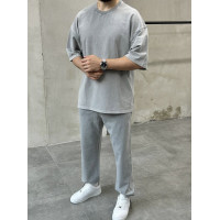Oversize костюм з вивареної тканини