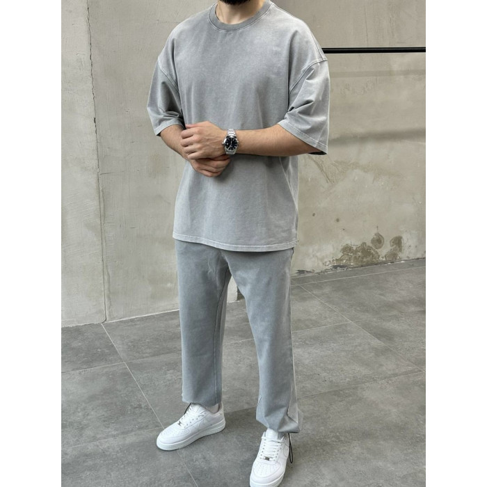 Oversize костюм з вивареної тканини