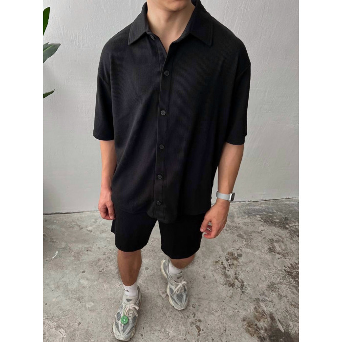 Літній oversize костюм у рубчик