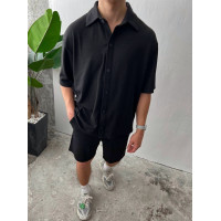 Літній oversize костюм у рубчик