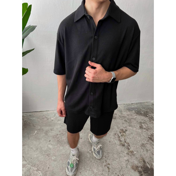 Літній oversize костюм у рубчик