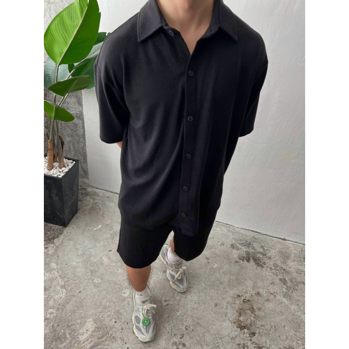Літній oversize костюм у рубчик