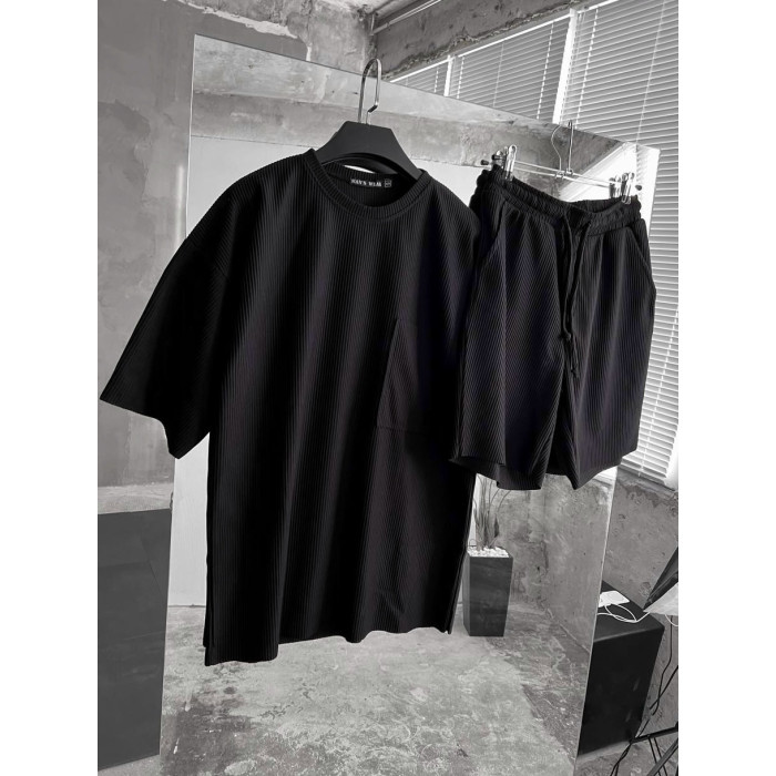 Літній oversize костюм у рубчик