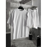 Літній oversize костюм у рубчик