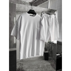 Літній oversize костюм у рубчик