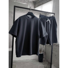 Oversize костюм з акцентними смужками