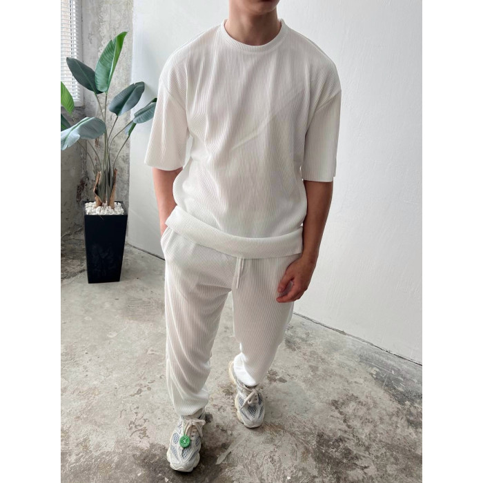 Літній oversize костюм у рубчик