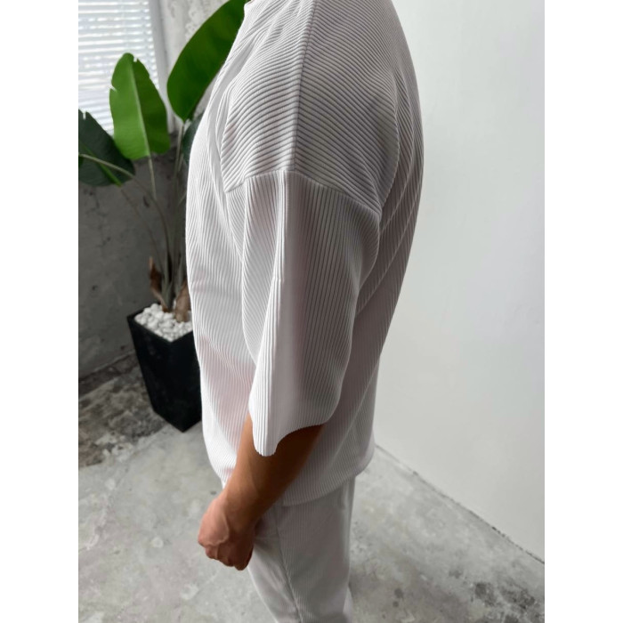 Літній oversize костюм у рубчик