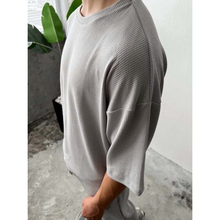Літній oversize костюм у рубчик