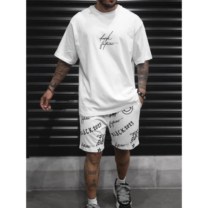 Літній oversize костюм з надписом