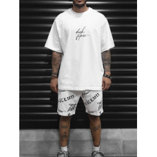 Літній oversize костюм з надписом