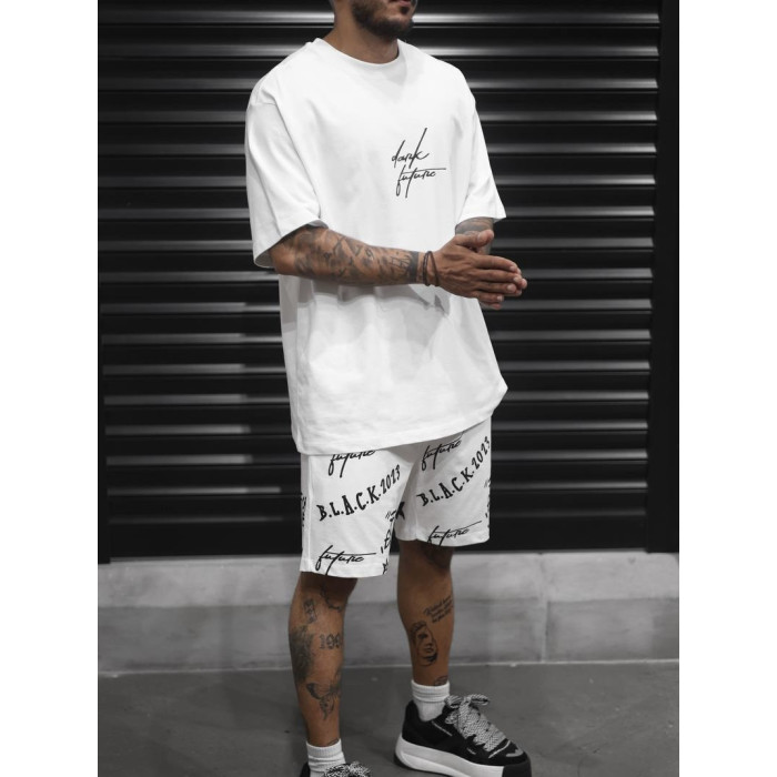 Літній oversize костюм з надписом