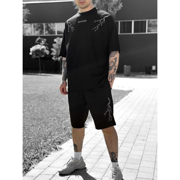 Oversize костюм з принтом