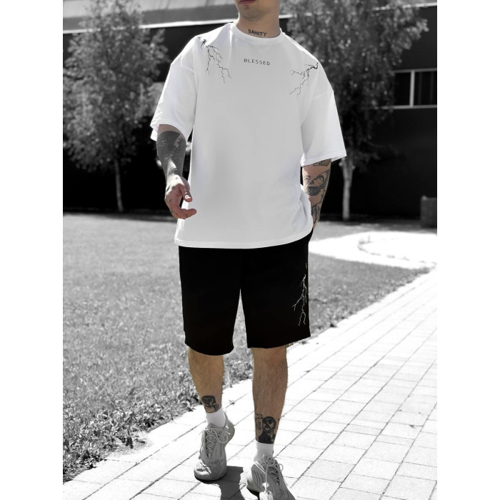Oversize костюм з принтом