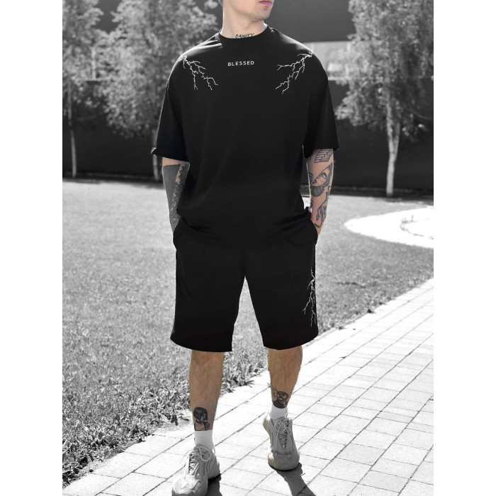 Oversize костюм з принтом