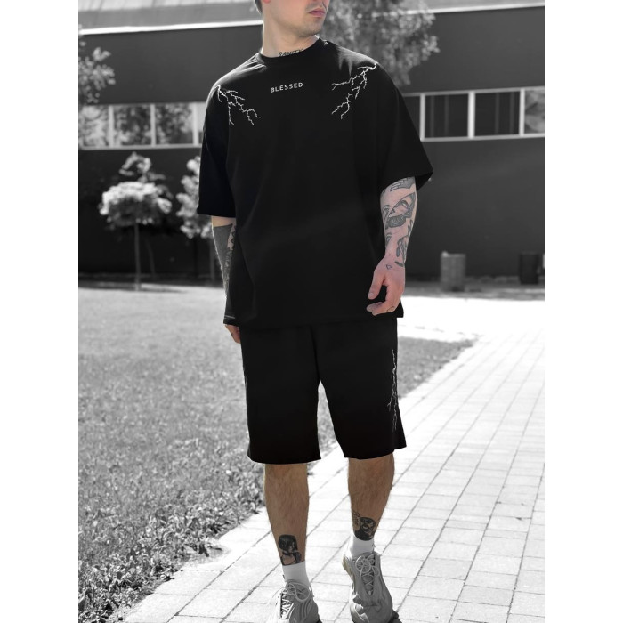 Oversize костюм з принтом