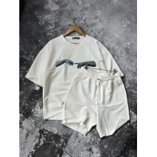 Oversize костюм з принтом