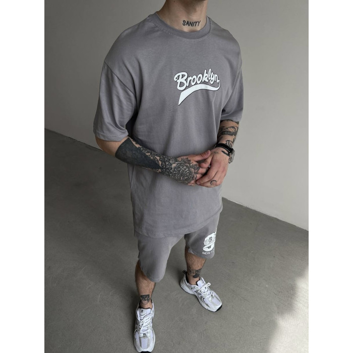 Oversize костюм з принтом