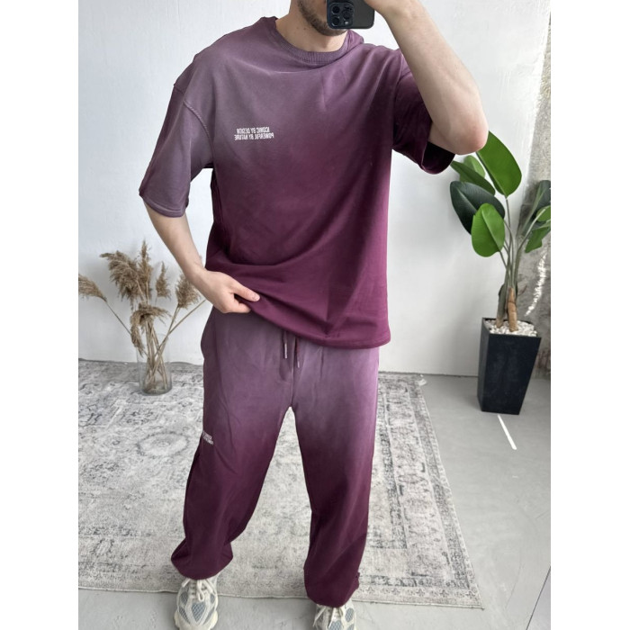 Літній oversize костюм з надписом