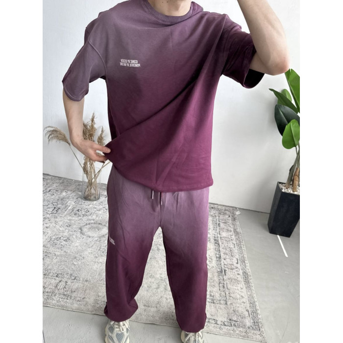 Літній oversize костюм з надписом