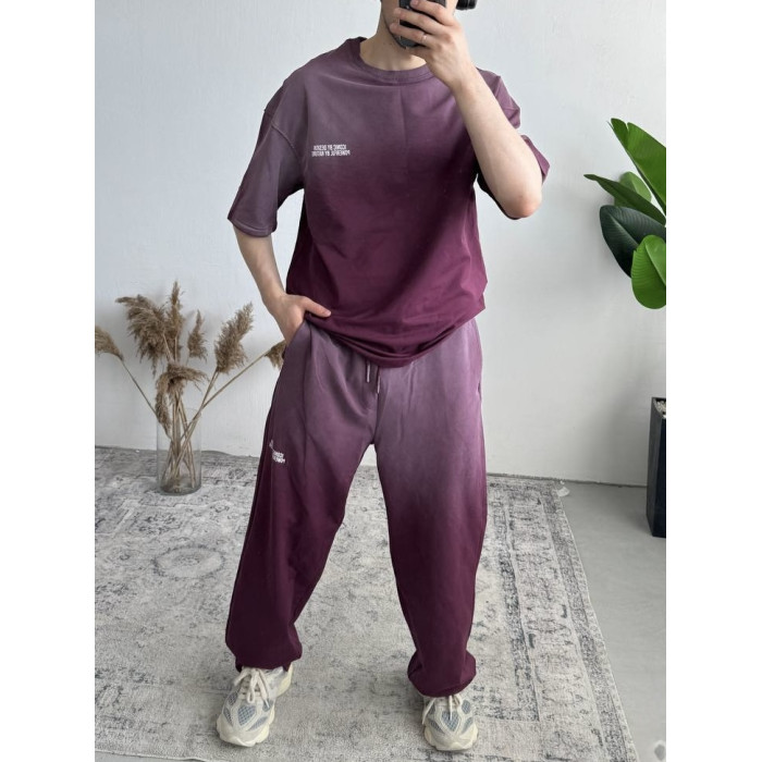 Літній oversize костюм з надписом