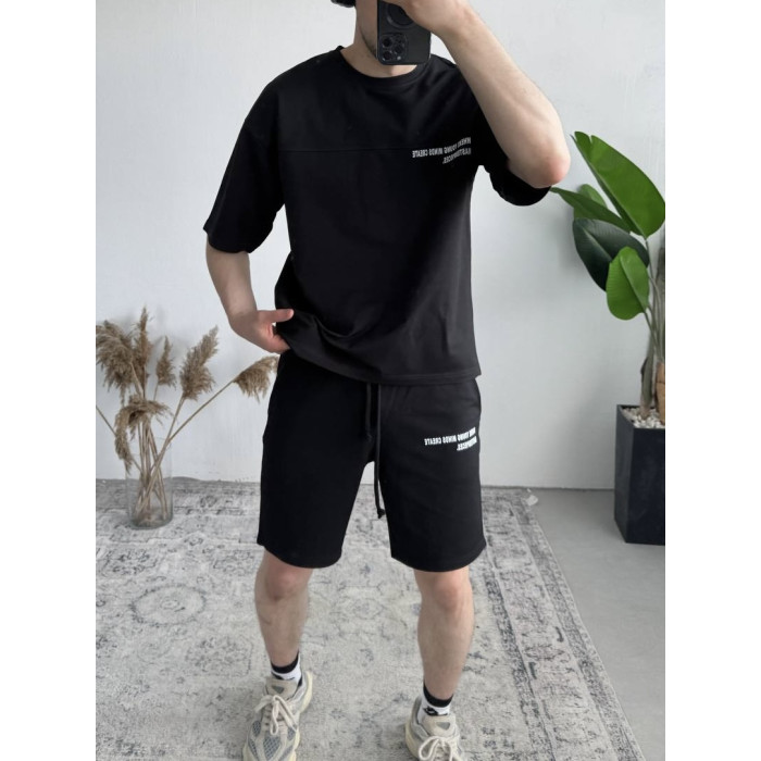 Літній oversize костюм з надписом