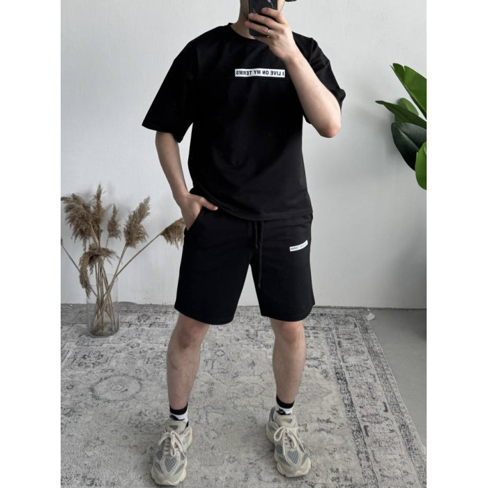 Літній oversize костюм з надписом