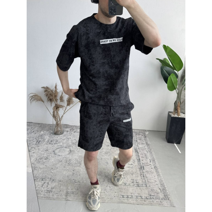 Літній oversize костюм з надписом