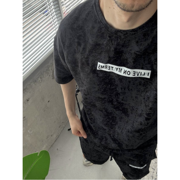 Літній oversize костюм з надписом