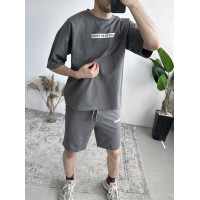 Літній oversize костюм з надписом