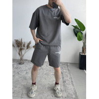 Літній oversize костюм з надписом