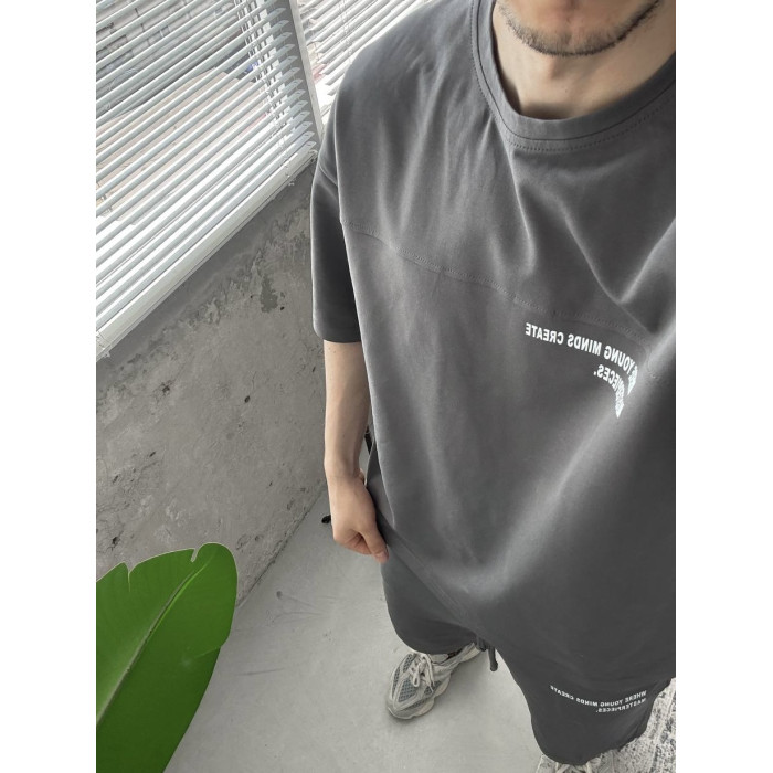 Літній oversize костюм з надписом