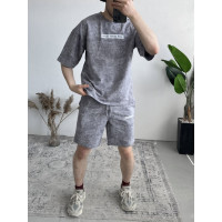 Літній oversize костюм з надписом