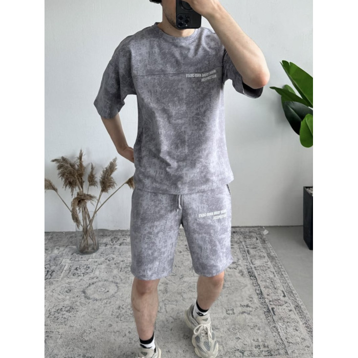 Літній oversize костюм з надписом