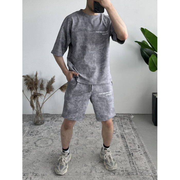 Літній oversize костюм з надписом