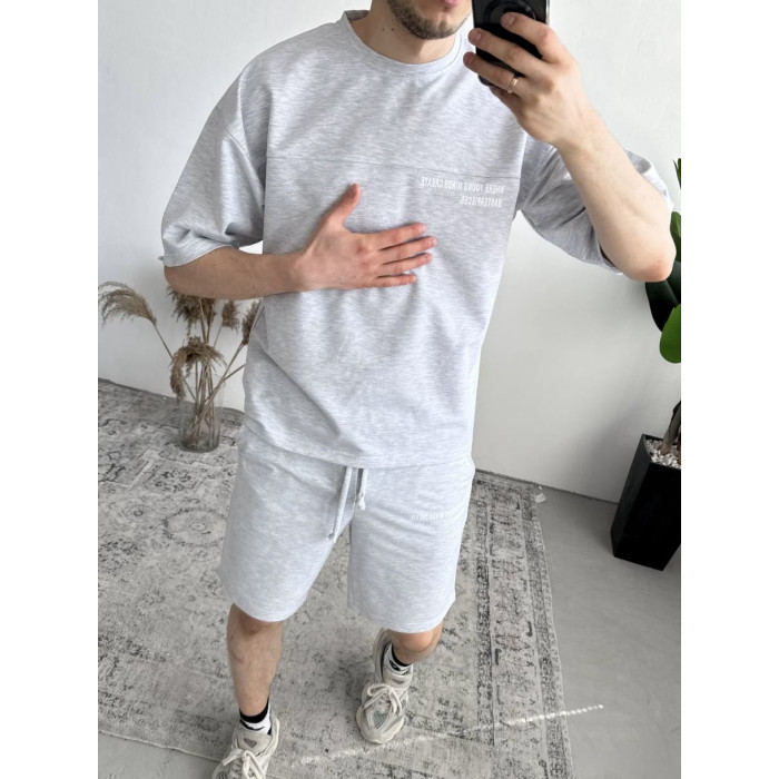 Літній oversize костюм з надписом