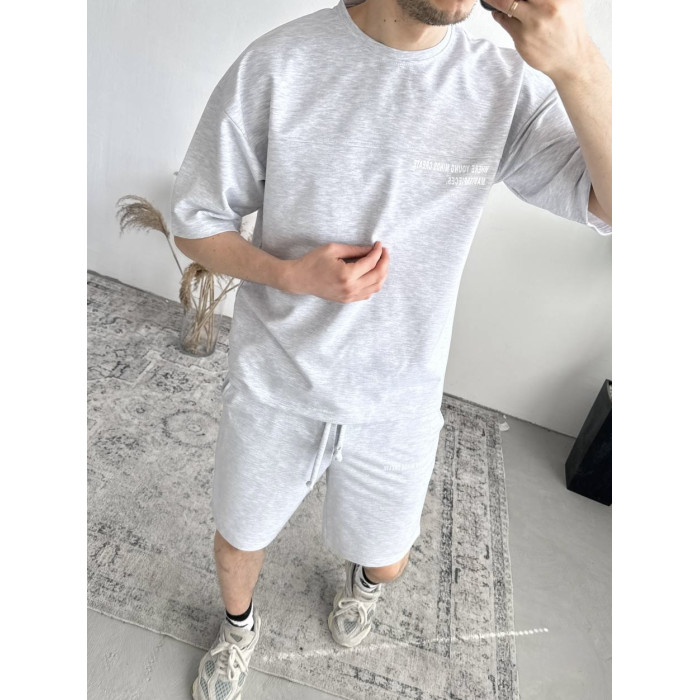 Літній oversize костюм з надписом