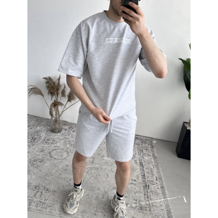 Літній oversize костюм з надписом