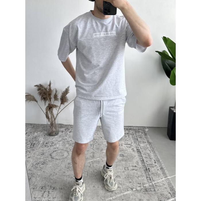 Літній oversize костюм з надписом