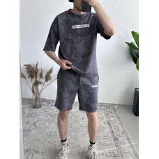 Літній oversize костюм з надписом