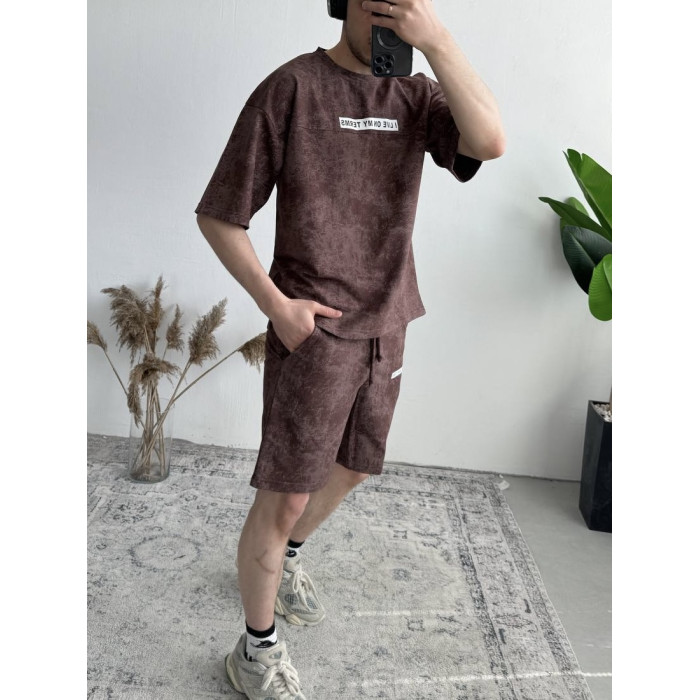 Літній oversize костюм з надписом