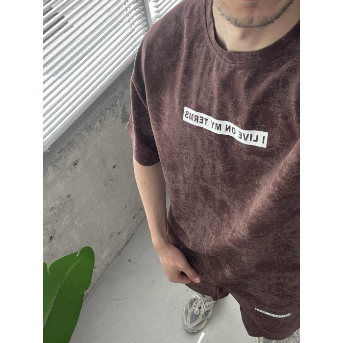 Літній oversize костюм з надписом