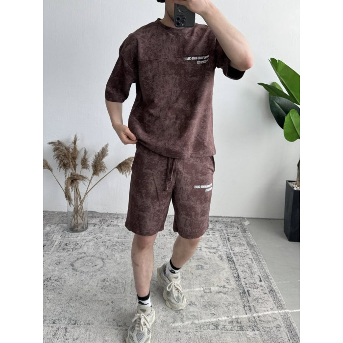 Літній oversize костюм з надписом