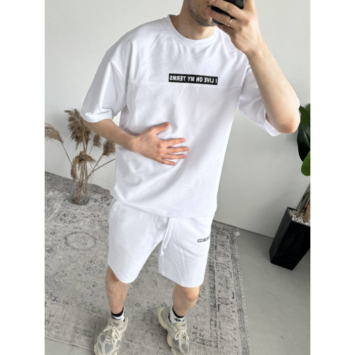 Літній oversize костюм з надписом