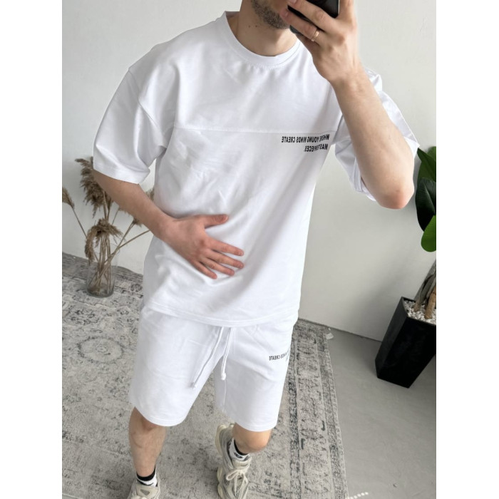 Літній oversize костюм з надписом
