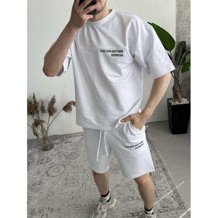 Літній oversize костюм з надписом