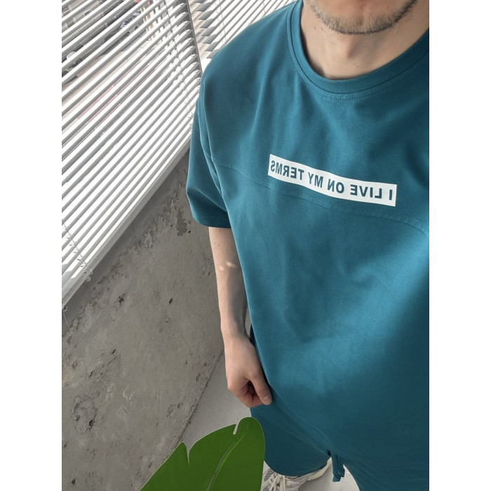 Літній oversize костюм з надписом