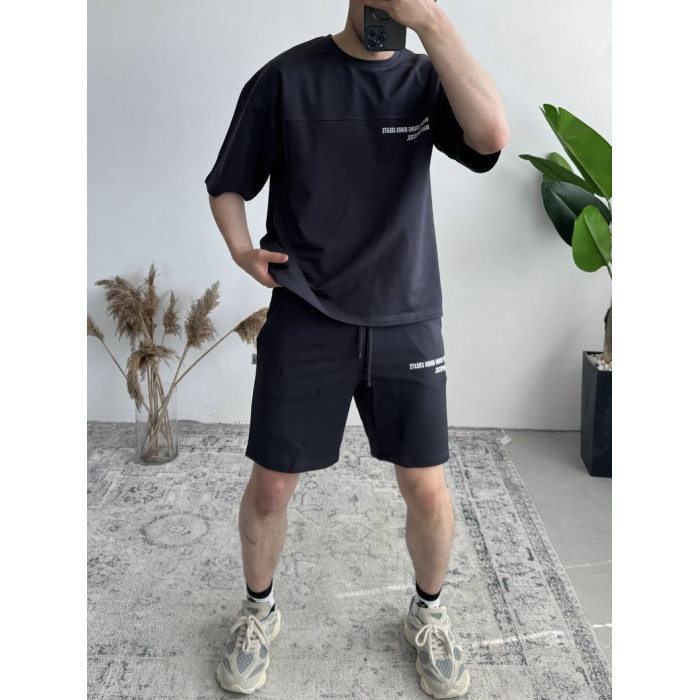 Літній oversize костюм з надписом