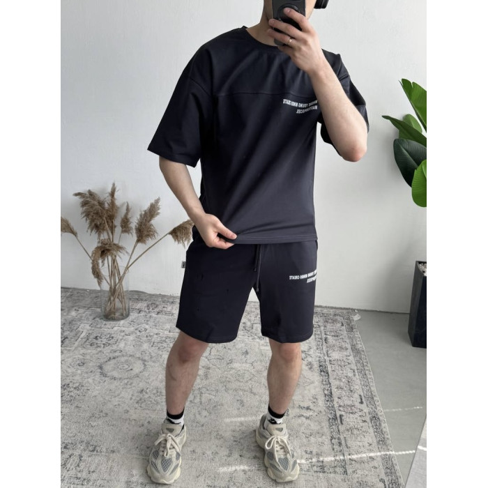Літній oversize костюм з надписом