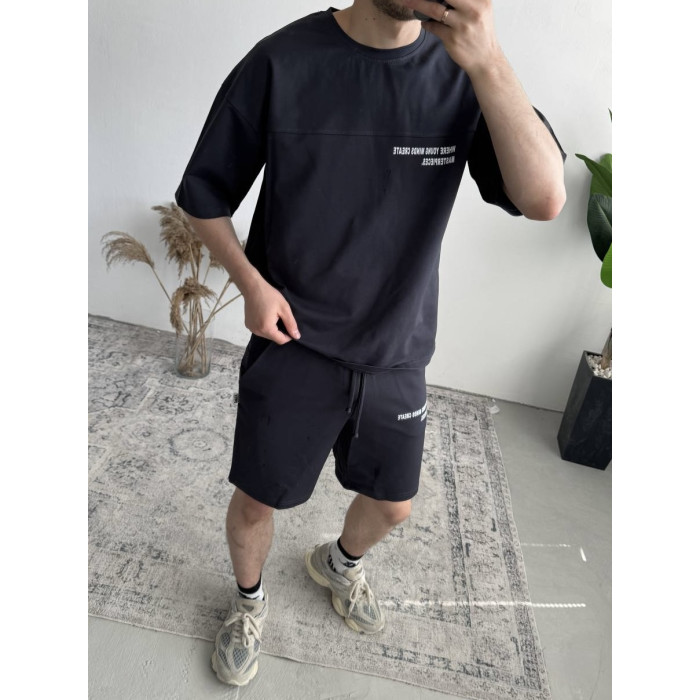 Літній oversize костюм з надписом